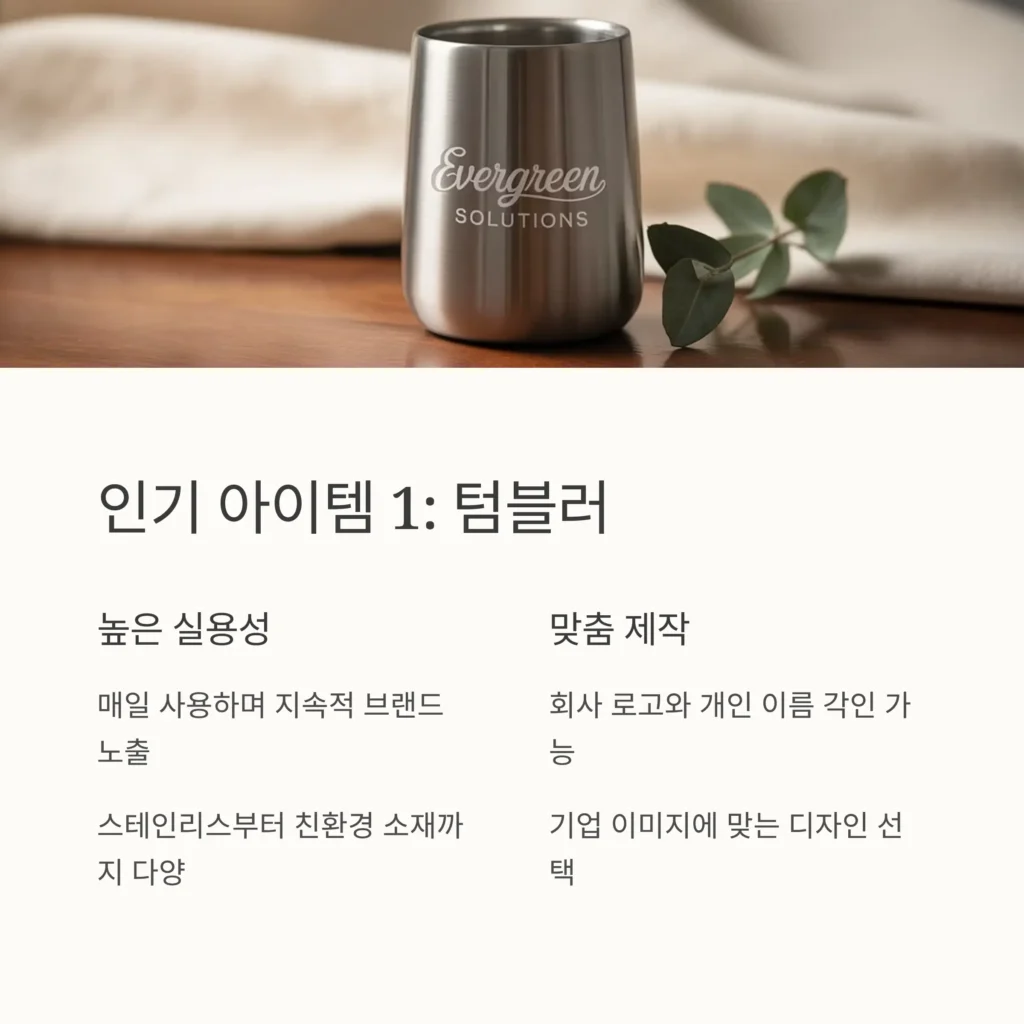 창립 기념품 제작 텀블러