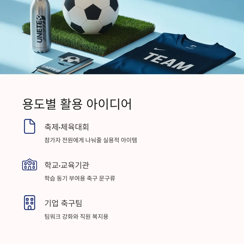축구 기념품 제작 용도별 활용