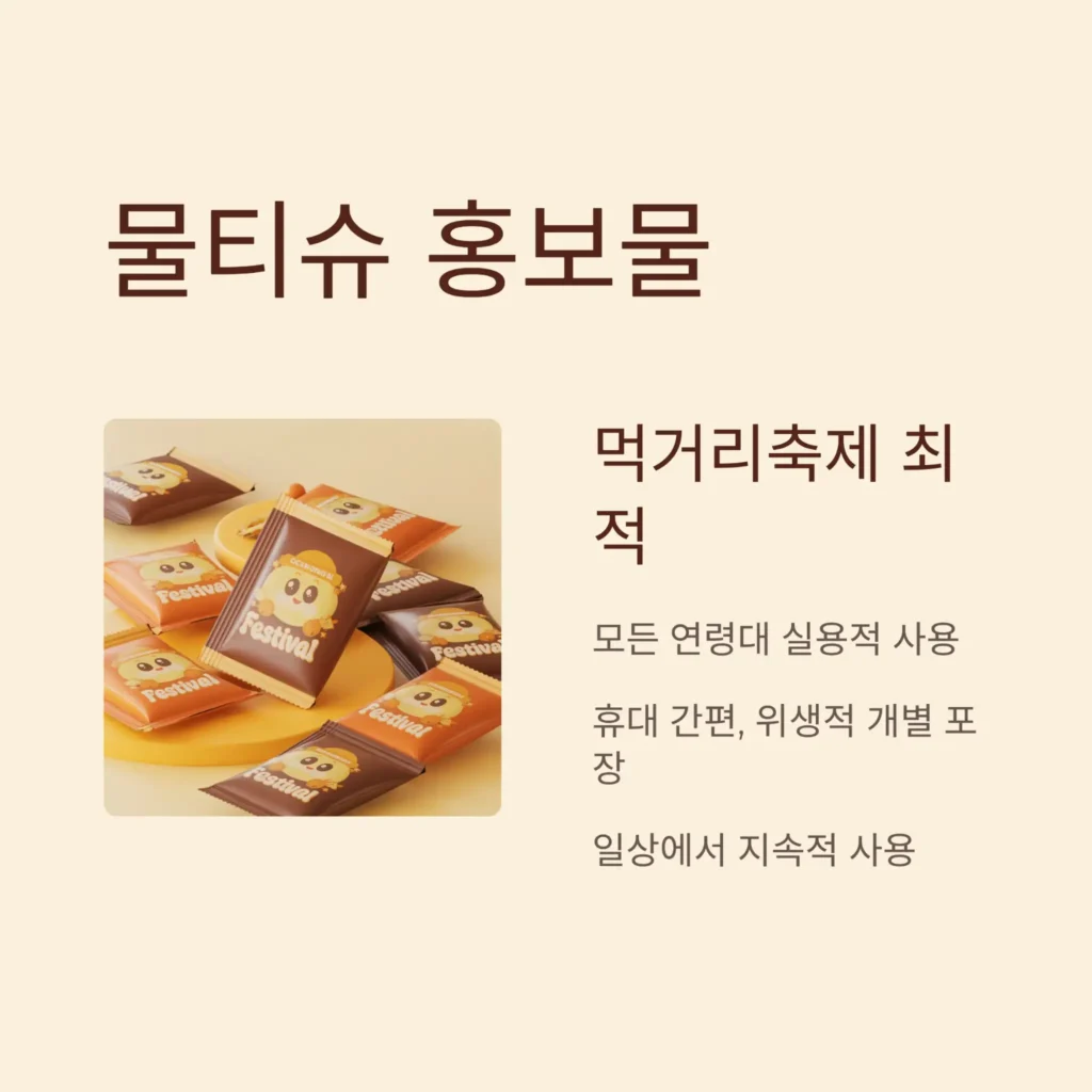 축제 홍보물 제작 물티슈