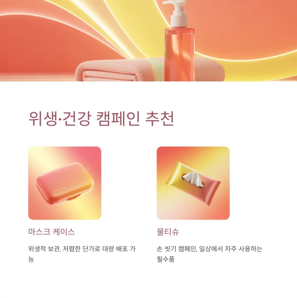 캠페인 기념품 제작 위생용품