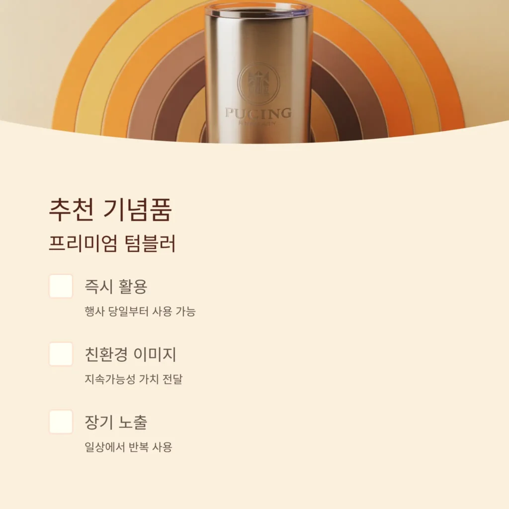 컨퍼런스 기념품 제작 텀블러