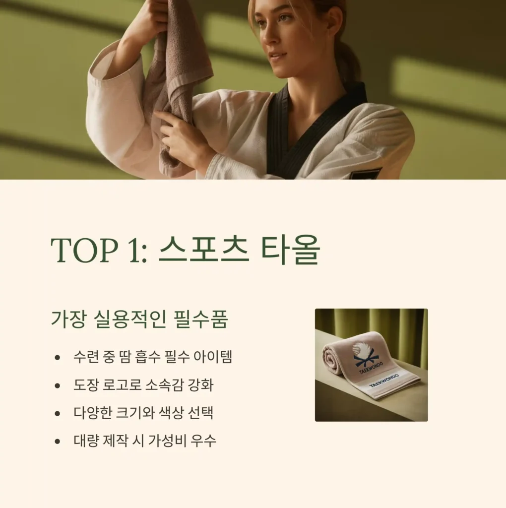 태권도 기념품 제작 스포츠타올