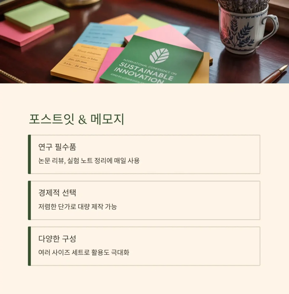 학술대회 기념품 제작 포스트잇 메모지