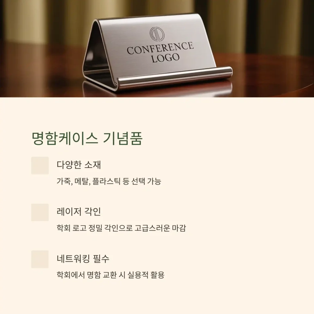 학회 기념품 제작 명함케이스