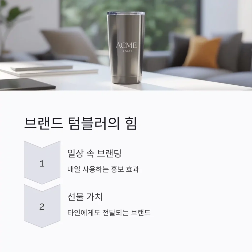 부동산 기념품 제작 텀블러