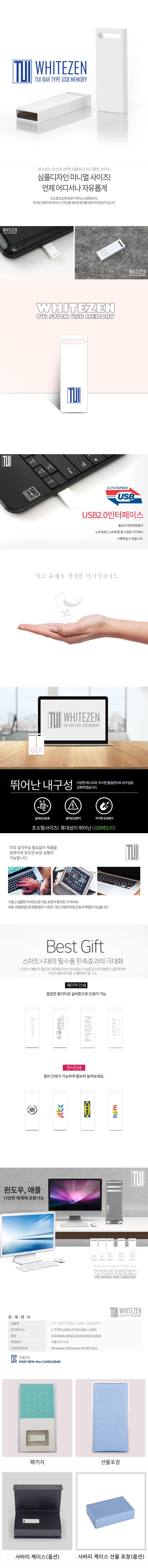 TUI 화이트젠 USB홍보물 4G 제작 상세이미지
