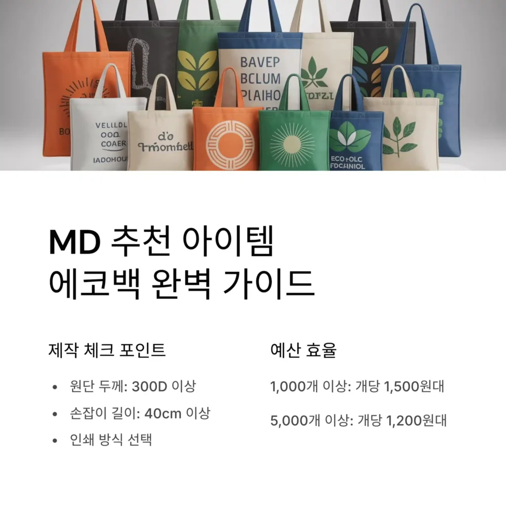 대량 홍보물 제작 에코백