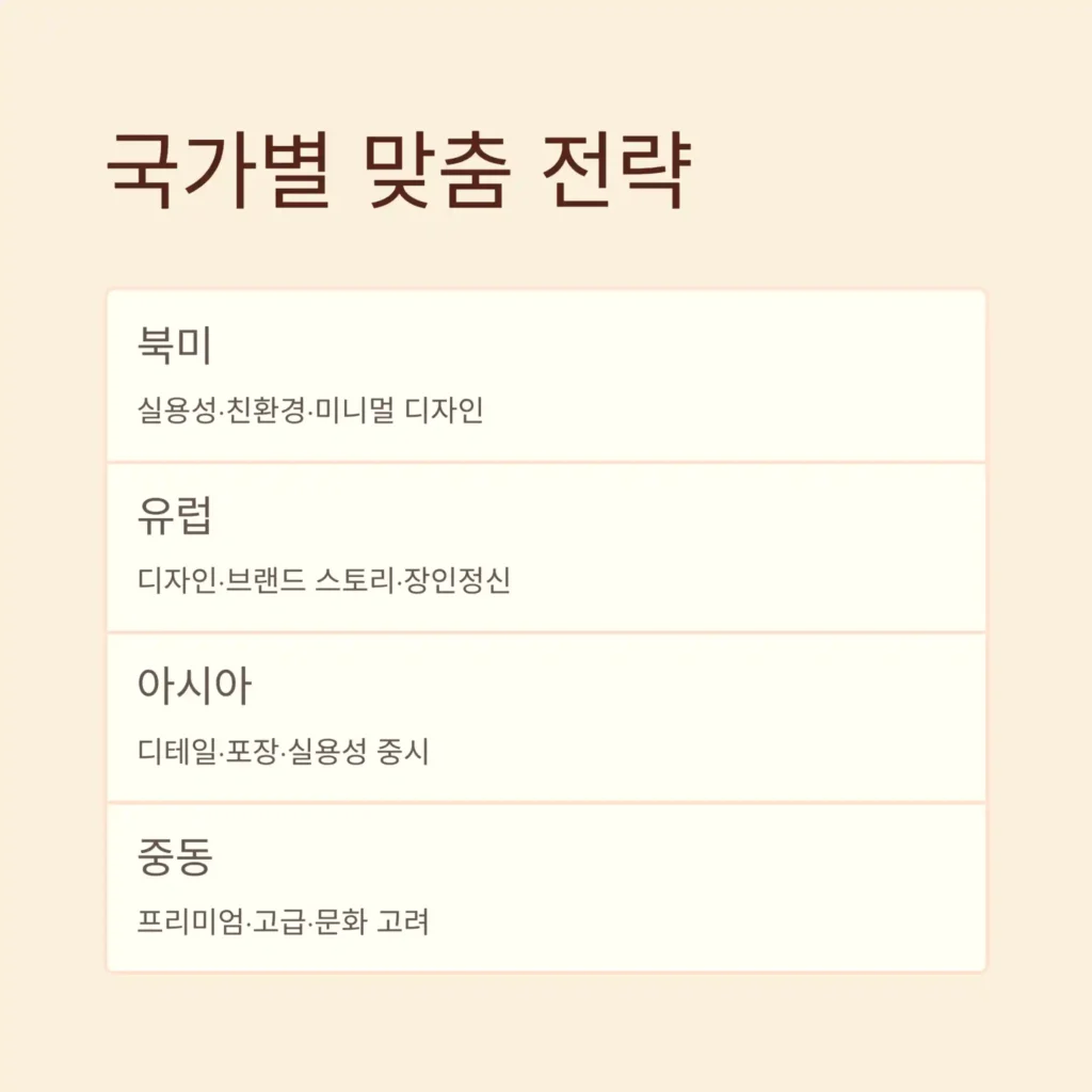 바이어 기념품 제작 국가별 맞춤
