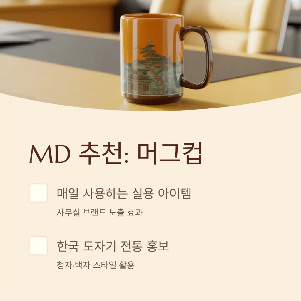 바이어 기념품 제작 머그컵