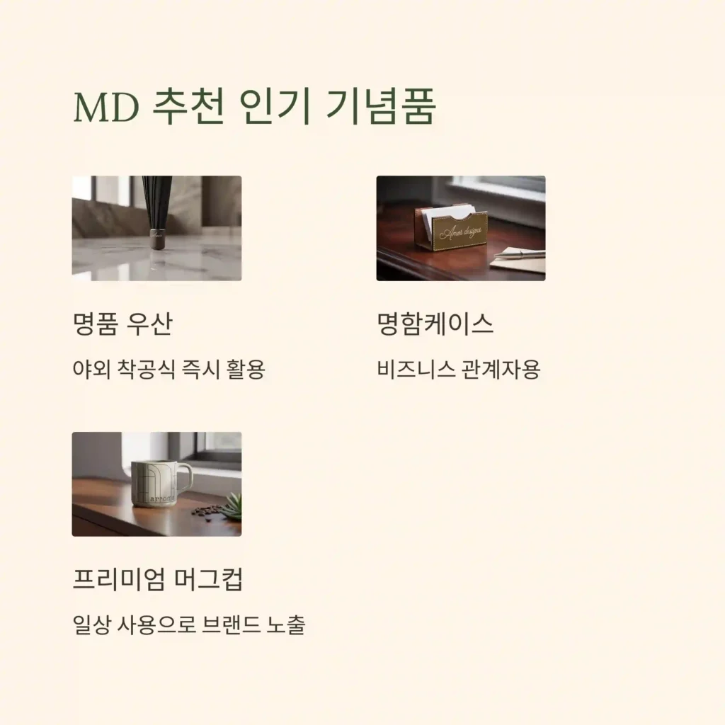 착공식 기념품 제작 md추천