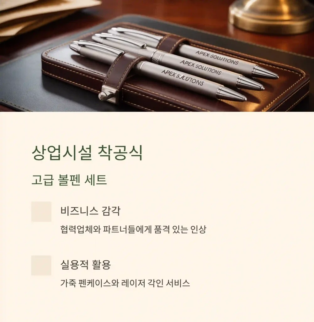 착공식 기념품 제작 볼펜