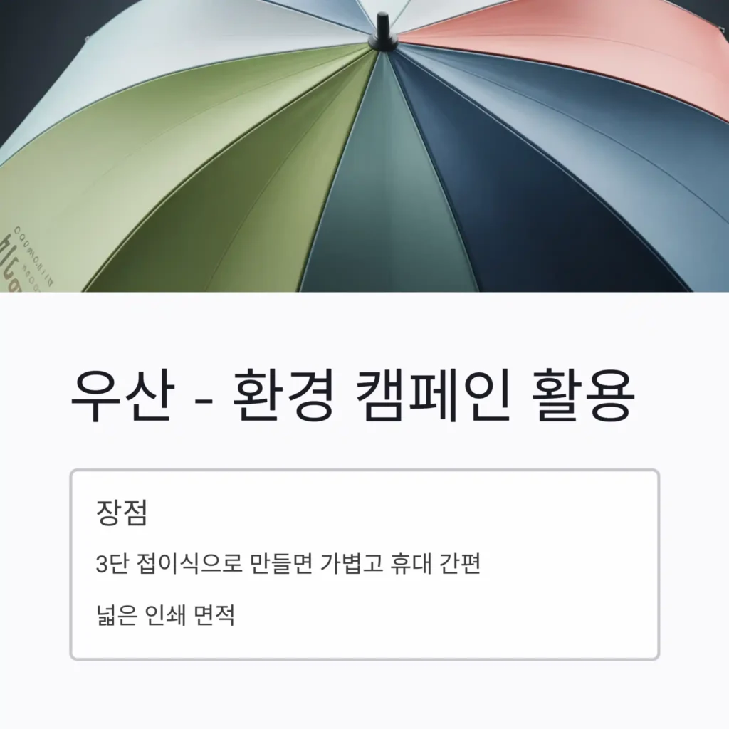 캠페인 홍보물 제작 우산
